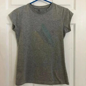 g21 Girls Grey Rhinestone Star T-Shirt  Size Large